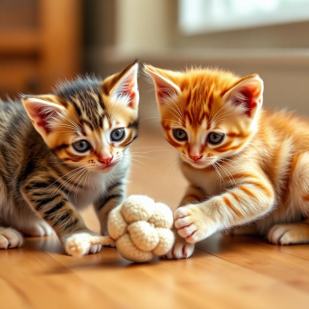 Two playful kittens
